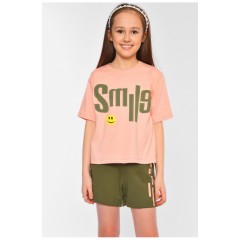 Костюм дитячий дівчинка пудра з хакі 146869L