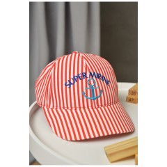 Кепка дитяча для хлопчика червоного кольору 155822L Кепка дитяча для хлопчика червоного кольору 155822L