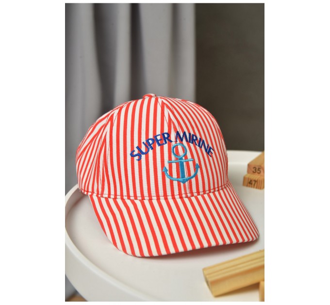 Кепка детская для мальчика красного цвета 155822L