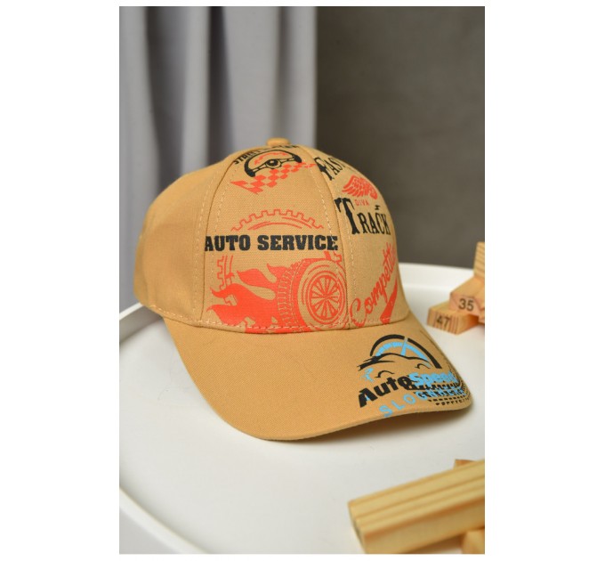 Кепка детская для мальчика темно-бежевого цвета 155849L