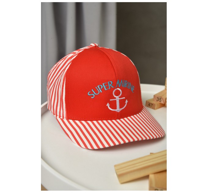 Кепка детская для мальчика красного цвета 155920L