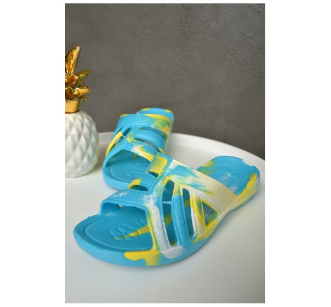 Шлепки детские девочка голубого цвета 156357L