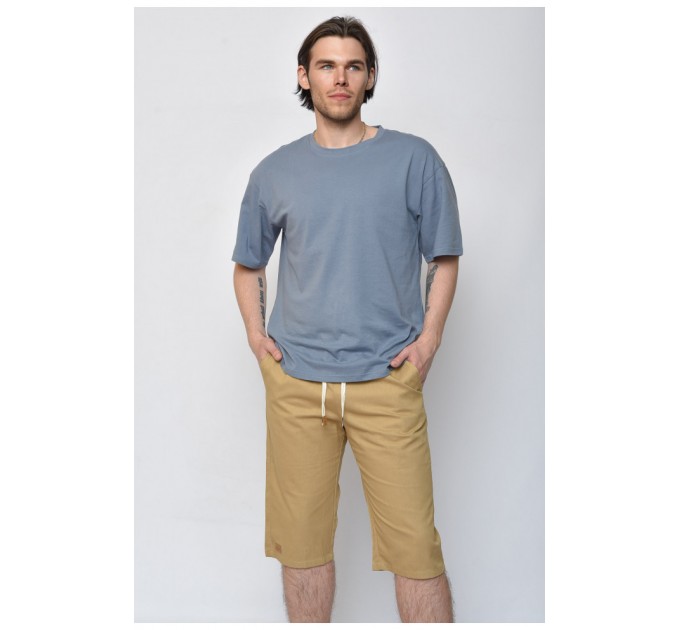 Бриджі чоловічі котон бежевого кольору 156412L