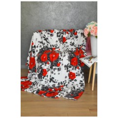 Плед белый с принтом размер 180*200 158659L