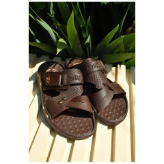 Шльопанці чоловічі коричневого кольору 159360L