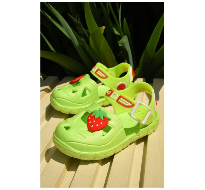 Сандалі дитячі піна для дівчинки салатового кольору 159554L