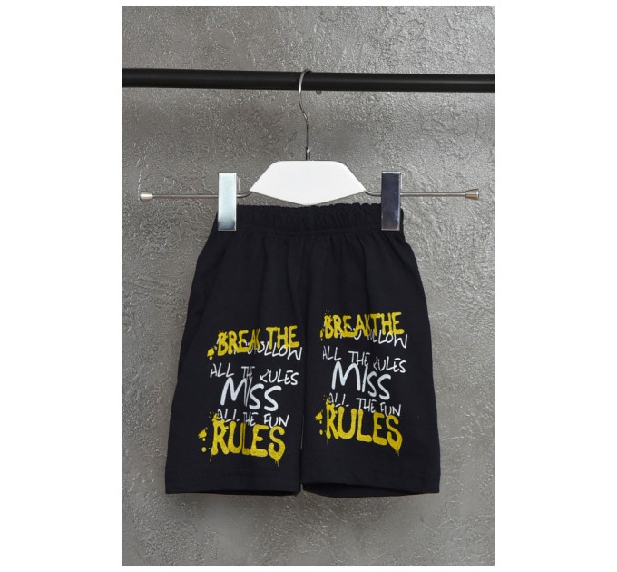 Детские шорты для мальчика черного цвета 160439L