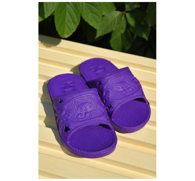 Шлепки детские девочка пена фиолетового цвета 163144L