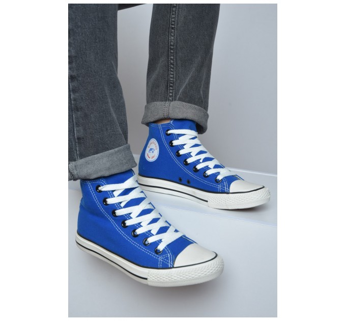 Кеди чоловічі синього кольору текстиль 163199L