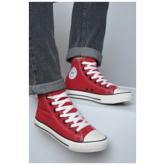 Кеди чоловічі червоного кольору текстиль 163200L