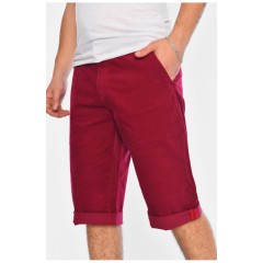 Бриджі чоловічі мікровільветові бордового кольору 163945L