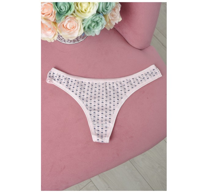 Стрінги жіночі з принтом світло-рожевого кольору розмір L 165143L