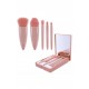 Дорожній набір пензлів для макіяжу 5 штук у пластиковій коробці з дзеркалом 166740L