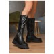 Чоботи жіночі демісезонні чорного кольору 168263L