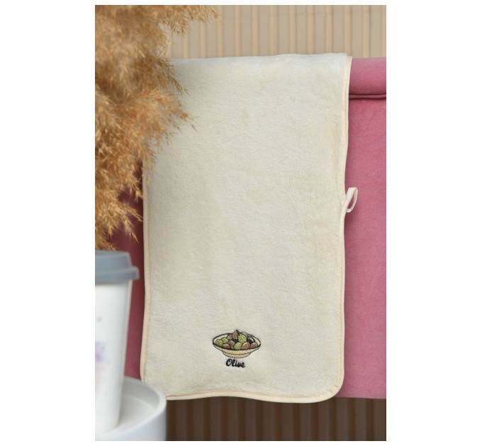 Полотенце кухонное микрофибра молочного цвета 170447L