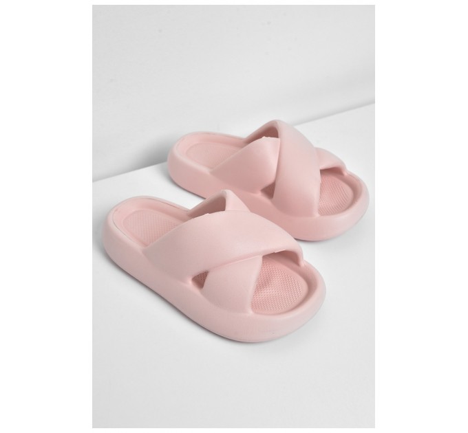 Шльопанці піна жіночі пудрового кольору 174043L