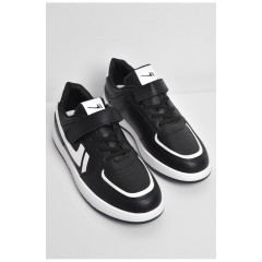 Кроссовки детские черного цвета на лепучках 174432L