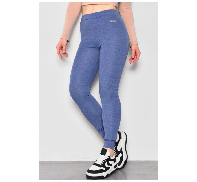 Лосини жіночі трикотажні темно-синього кольору 174472L