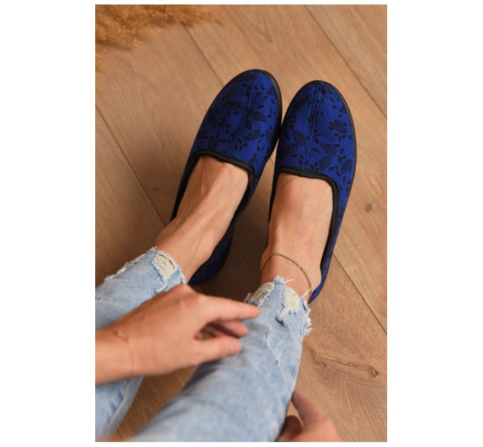 Тапочки женские синего цвета 175218L