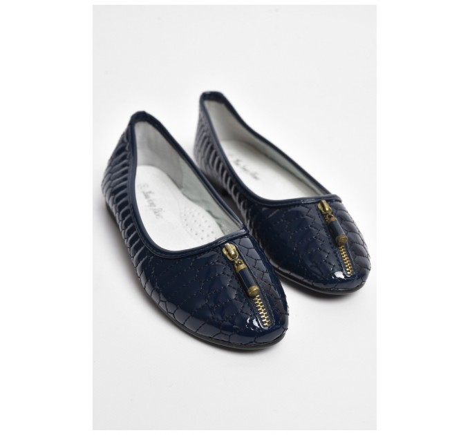 Балетки дитячі для дівчинки темно-синього кольору 175941L