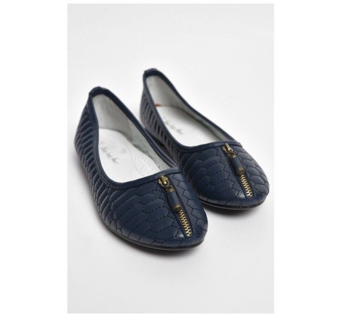 Балетки дитячі для дівчинки темно-синього кольору 175942L