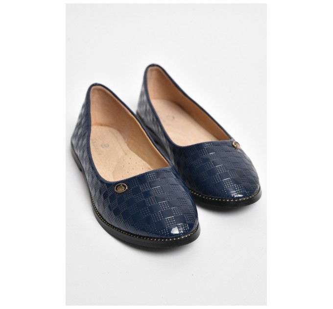 Балетки дитячі для дівчинки темно-синього кольору 175943L