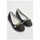 Балетки дитячі для дівчинки чорного кольору 176016L