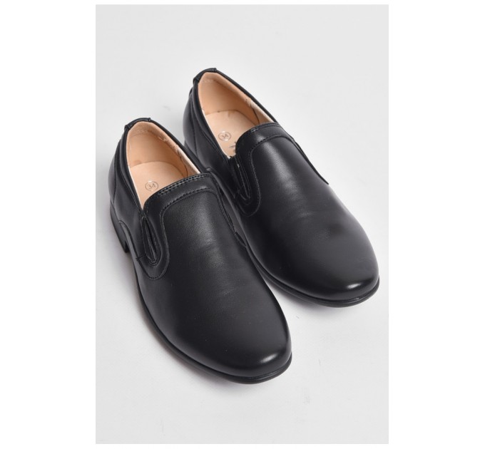 Туфли подростковые для мальчика черного цвета 176155L