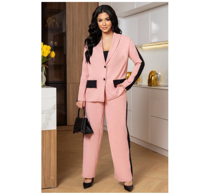 Костюм жіночий рожевого кольору 176226L