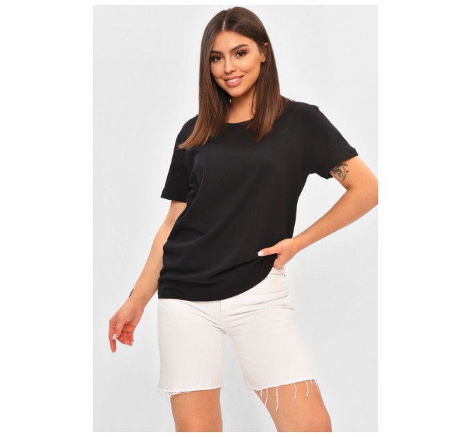 Женская футболка черного цвета 177526L