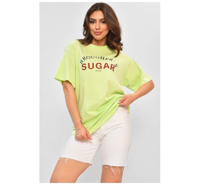 Женская футболка салатового цвета 178266L