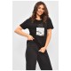 Футболка жіноча чорного кольору 178272L Футболка жіноча чорного кольору 178272L