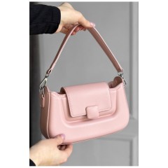Сумка женская из экокожи розового цвета 178735L