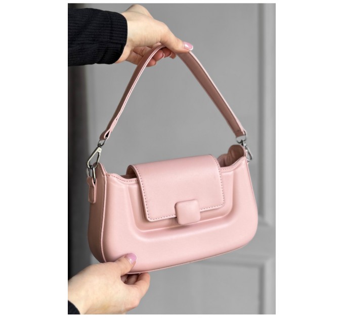 Сумка женская из экокожи розового цвета 178735L