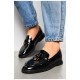 Туфлі-лофери жіночі чорного кольору 178779L