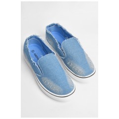 Детские мокасины для девочки голубого цвета 178857L
