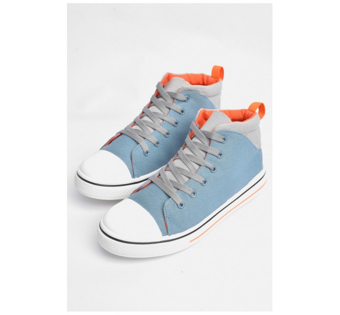 Кеды детские текстильные голубого цвета 178866L