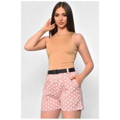 Шорти жіночі з принтом пудрового кольору 178906L Шорти жіночі з принтом пудрового кольору 178906L