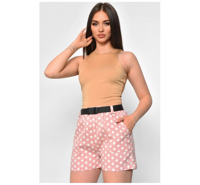 Шорти жіночі з принтом пудрового кольору 178906L
