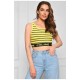 Топ-майка у рубчик жіноча жовтого кольору 179854L