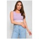 Топ-майка у рубчик жіноча фіолетового кольору 179856L