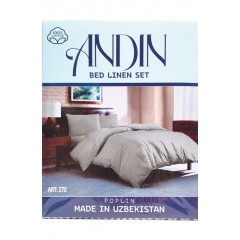 Комплект постільної білизни білого кольору євро 182082L