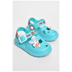 Сандалі дитячі піна для дівчинки бірюзового кольору 182096L