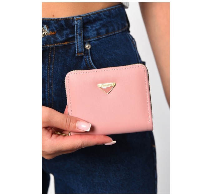 Гаманець жіночий з екошкіри рожевого кольору 182606L