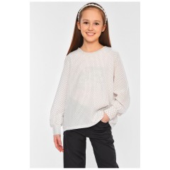 Блуза підліткова для дівчинки білого кольору 182625L