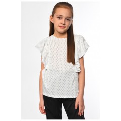 Блуза дитяча для дівчинки білого кольору 182626L
