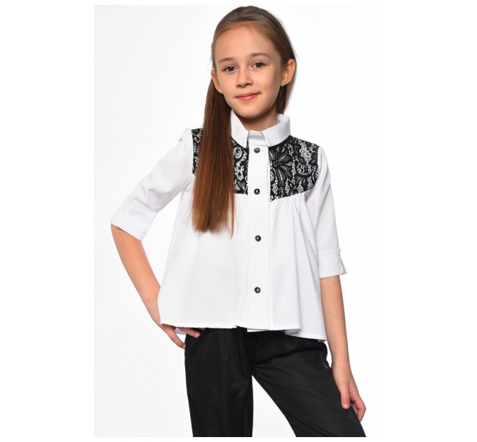 Сорочка дитяча для дівчинки білого кольору 182817L