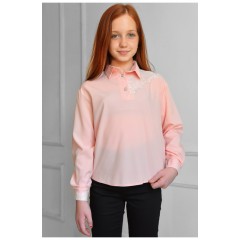 Блуза пiдлiткова для дівчинки персикового кольору 182838L