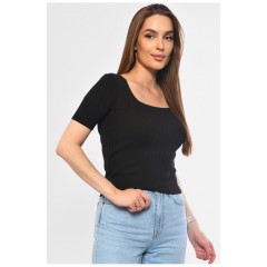 Жіноча футболка чорного кольору 183524L