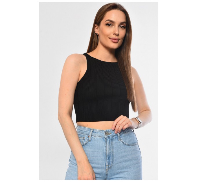 Майка-топ жіноча чорного кольору 183588L